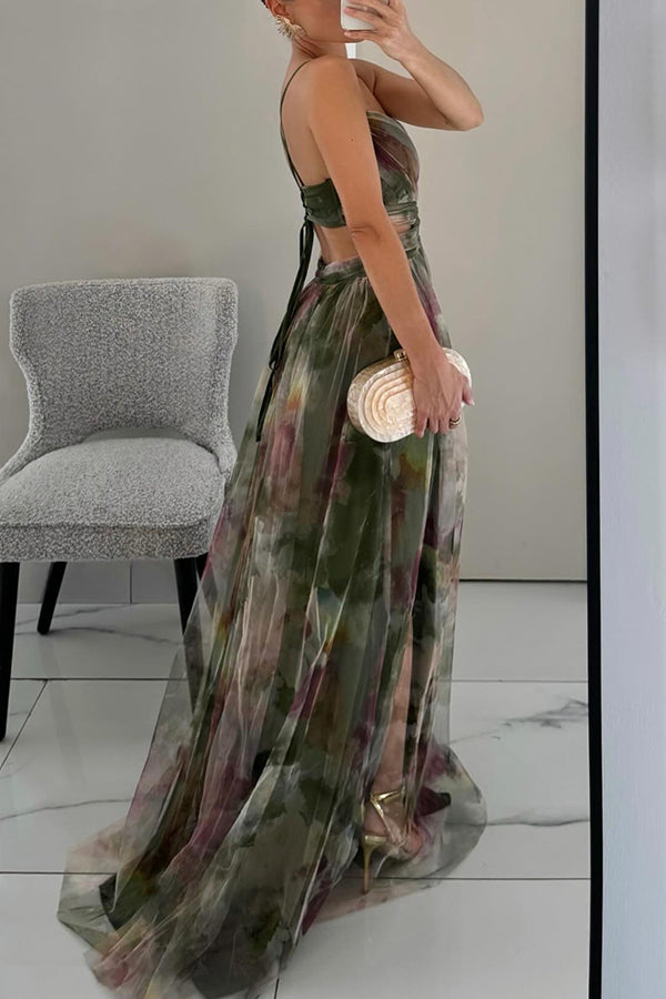 FLORELLA | Maxi Bohemian Dress with Romantic Floral Print