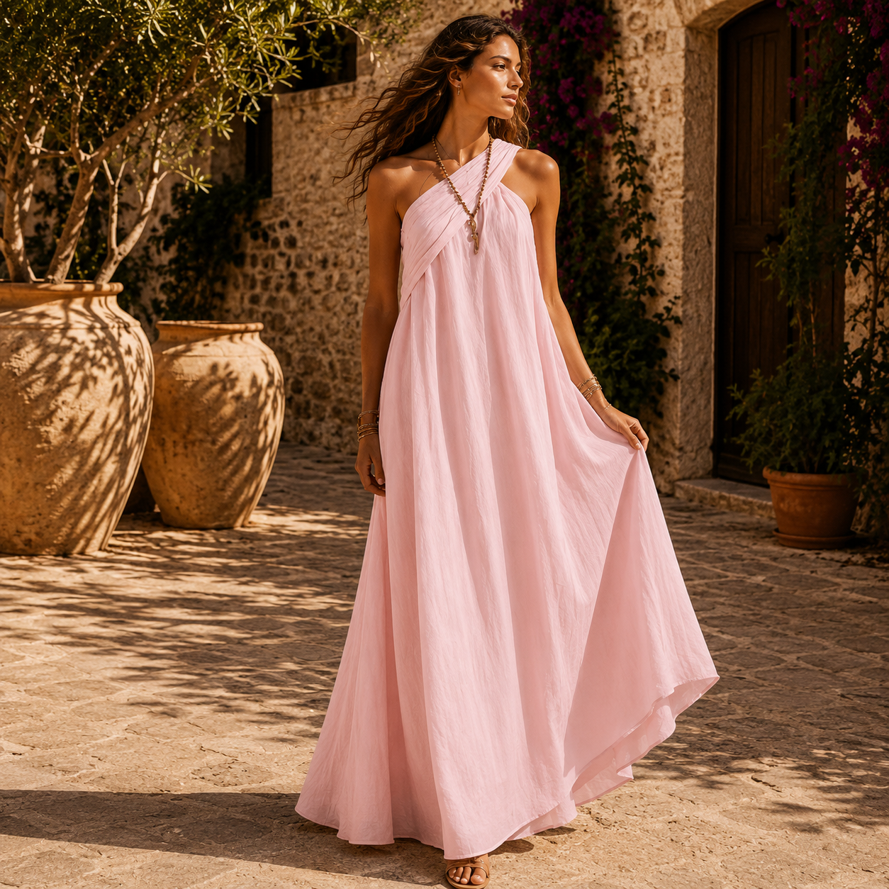 HARPER | Flowy Boho Maxi Dress for Effortless Vacation Style