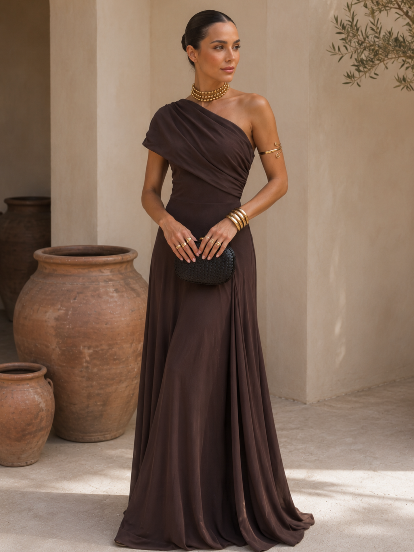 Toledo Dress in Brown