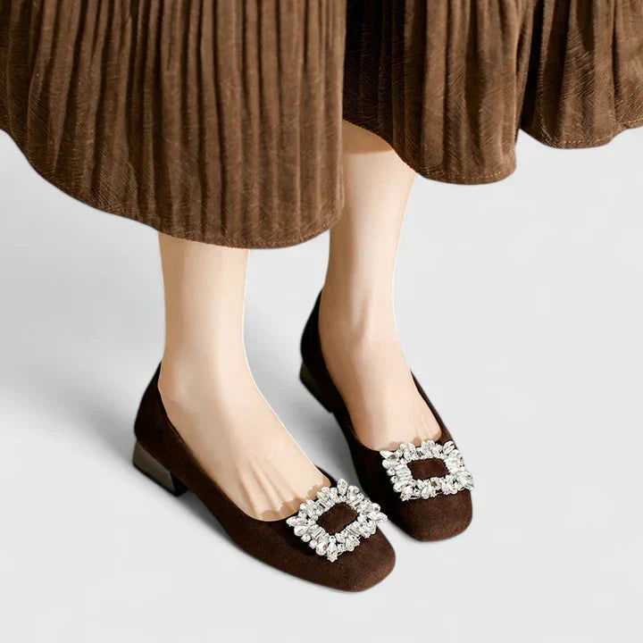 Elegant Comfort Support Real Leather Heels