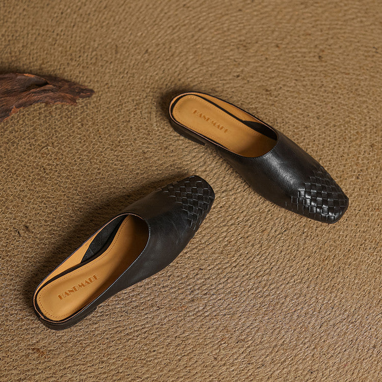 Genuine Leather Mules Viola
