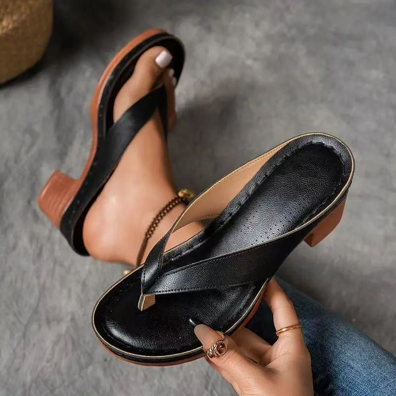 ALLEGRA | High Heeled Flip Flops for Natural Lift and Summer Elegance